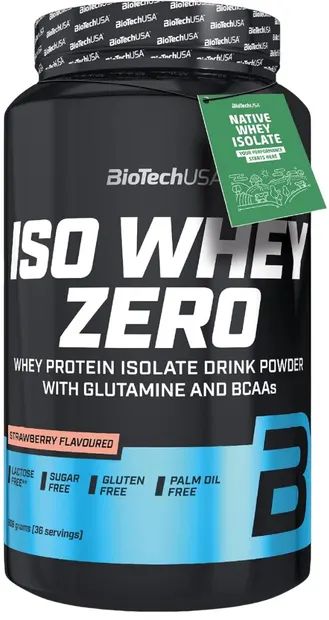 Iso Whey Zero, căpșună, 908 g, BioTech USA