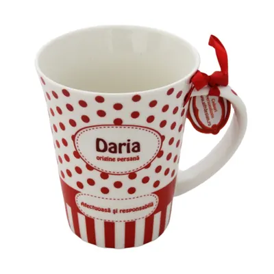 Cană din porțelan personalizată Daria
