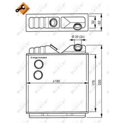 Schimbator caldura, incalzire habitaclu NRF 58146