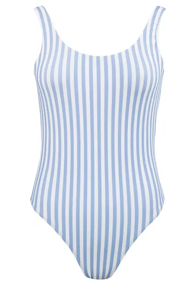 Costum de baie - Albastru/ Alb656 - Alb/Albastru