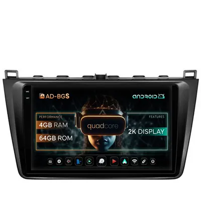 Navigatie 2K Mazda 6 (2008-2013), Android, S-Quadcore 4GB RAM + 64GB ROM, 9.5 Inch - AD-BGS90042K+AD-BGRKIT328