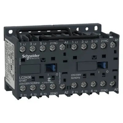 Contactor inversor Tesys Lc2-K - 3 poli - Ac-3 440 V 12 A - Bobina 220 - 230 V C.A.
