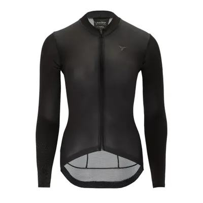 Bluză Cu Mâneci Lungi Bicicletă Trekking Femei Valfura Negru