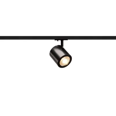 Iluminat decorativ pe sina, Melodii ENOLA C TRACK, la fata locului negru pentru 1 circuite de inalta tensiune, cu LED-uri, 3000K, negru, 35 °, incl. 1 adaptor circuit
