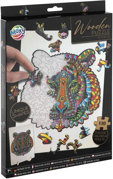 Puzzle din lemn Grafix din 130 de piese - Tigru