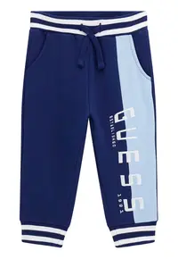 Pantaloni de trening cu snur de ajustare si broderie logo - Albastru pastel/Albastru royal/Alb optic
