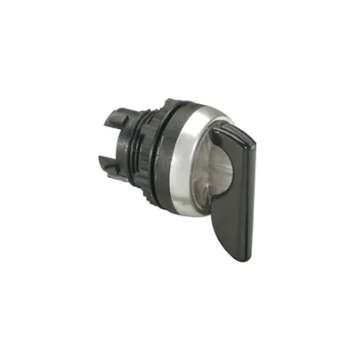 Osmoz illuminated long handle selector switch - 2 stay-put positions 45° - negru