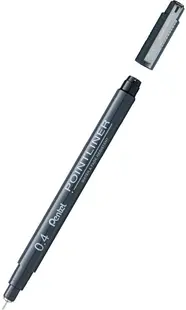 Liner Pentel Pointliner - 0,4 mm, negru