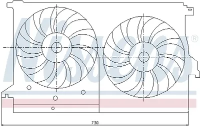Ventilator radiator (cu carcasa) SAAB 9-3 2.0 2.2D 2.3 intre 1998-2003