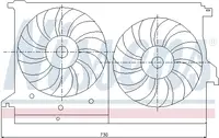 Ventilator radiator (cu carcasa) SAAB 9-3 2.0 2.2D 2.3 intre 1998-2003
