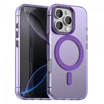 Husa MagSafe pentru Apple iPhone 16 Pro, Techsuit, CandyCase, Mov