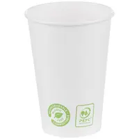 Pahare Carton Bio Albe, 180 ml, 50 buc