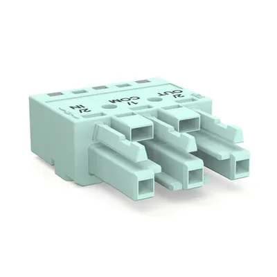 Socket; 3-pole; Cod. B; 4,00 mm²; light turquoise