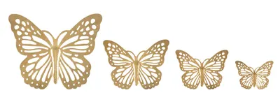 Mauro Ferretti Fluturi de Perete Set 4 Buc Cm 35x2x29-25x2x19-20,5x2x16-16x2x12