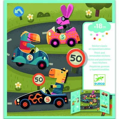 Stickere pentru copii Djeco - Masini
