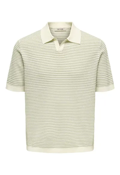 Tricou polo barbati Sons - 22033457 - Bumbac - Bej - Bej