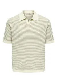Tricou polo barbati Sons - 22033457 - Bumbac - Bej - Bej