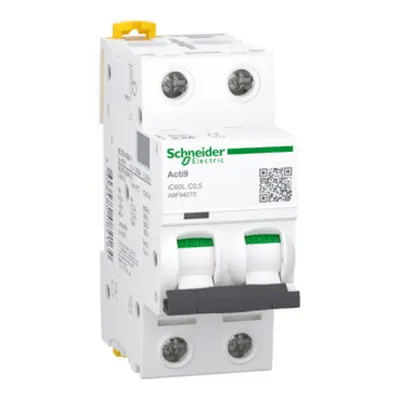 Acti9 Ic60L, Intreruptor Automat Miniatura, 2P, 0.5A, curba C