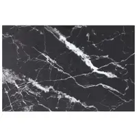 vidaXL Blat masă negru 100x62 cm 8mm sticlă securizată design marmură