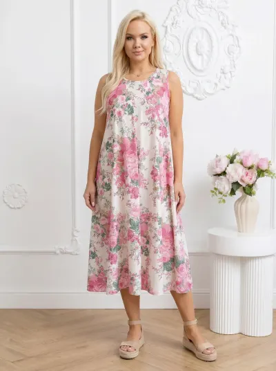 Rochie vaporoasa cu imprimeu flo...