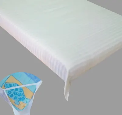 Set 3 cearsafuri din damasc cu elastic pe colt pt 120x60 cm