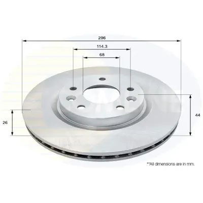 Disc frana COMLINE ADC0295V
