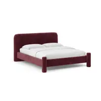 Pat matrimonial maro tapițat cu somieră 160x200 cm Vera – Micadoni