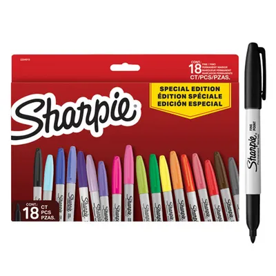 Marker permanent 0.9mm varf rotund, 18culori/set, Sharpie Special Edition