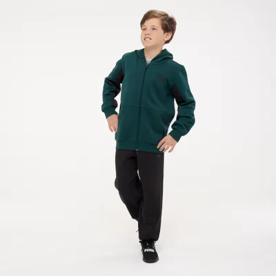 Trening cu fermoar Educație fizică Puma Verde-Negru Copii