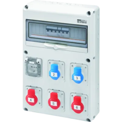 Organizator de santier Q-DIN 14 ASD - 5 IEC 309-1 SOCKET OUTLET IT / DE IT / DE - IP44