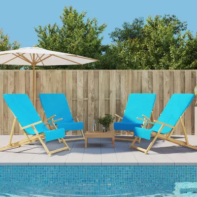 Gossi prosoape de plaja, 4 buc., turcoaz, 60x135 cm, textil 400 gsm