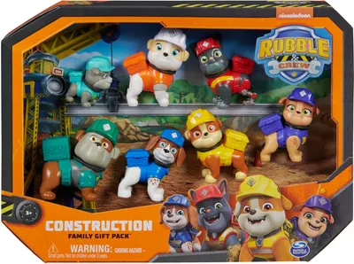 Set de figuri Spin Master Paw Patrol Rubble & Crew - Familia lui Rubble