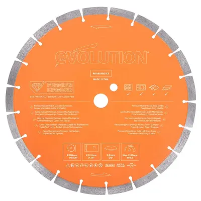 Disc Premium diamantat segmentat multifunctional, pentru masinile de taiat, Ø350 x 22.2 mm