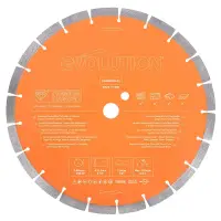 Disc Premium diamantat segmentat multifunctional, pentru masinile de taiat, Ø350 x 22.2 mm