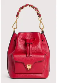 Geanta bucket cu maner lant Beat Generation - Rosu vermillion