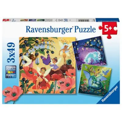 Puzzle Personaje Magice, 3x49 Piese