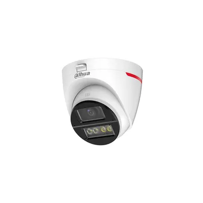 Camera supraveghere exterior analogica Dome cu iluminare duala Dahua HAC-HDW1549X-IL-A-PRO-0280B-DIP, 5 MP, 2.8 mm, IR/lumina calda 50 m, microfon dublu