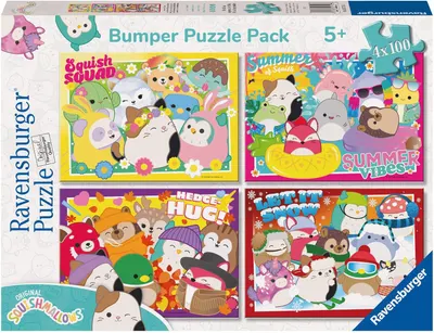 Puzzle Ravensburger din 4 x 100 piese - Squishmallows