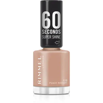 Rimmel 60 Seconds Super Shine lac de unghii culoare 110 Peach Nougat 8 ml