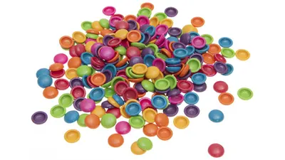 Set de 250 de pietre colorate din plastic ecologic, pentru numărare și sortare