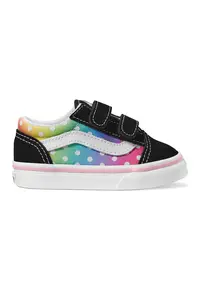 Pantofi sport cu inchidere velcro si detalii cu model florescent - Negru/Galben/Roz