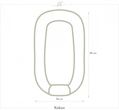 Suport de dormit by BabySteps Babynest Premium bumbac si catifea Goose Family Vintage Beige 89x56 cm