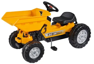 Tractor cu pedale BIG - Jim Dumper, funcție basculantă, galben