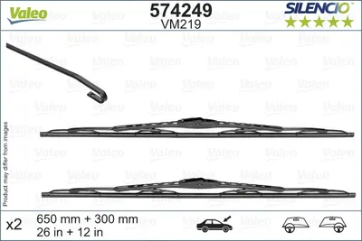 Lama stergator fata (2buc) Silencio 650 280mm potrivit NISSAN NOTE 08.12