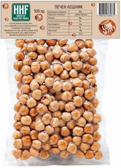 Alune de pădure prăjite, 500 g, Love Nutty