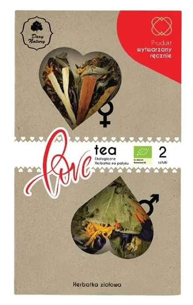 Love Tea Ceai bio din plante, 2 x 3.5 g, Dary Natury
