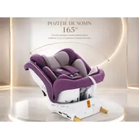 Scaun auto Buf Boof P100 Purple, i-size R129, rotativ 360, isofix, 40-150 cm, 0-36 kg