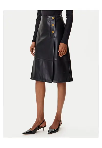 Fusta din imitatie de piele - neagra