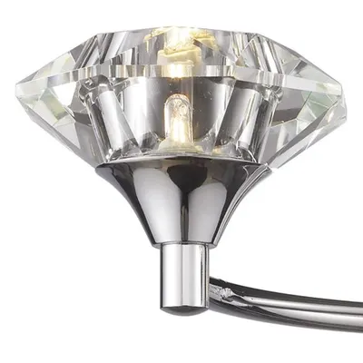 Aplica Luther 2 Light Wall Light Polished Chrome Crystal