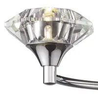 Aplica Luther 2 Light Wall Light Polished Chrome Crystal
